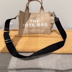Marc Jacobs Tan Tote Bag with Black Strap